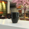 cốc cà phê quai tròn men đen