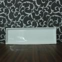 Khay chữ nhật bằng sứ 10x30cm (Trắng)