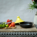 Nồi đất Tagine 500ml (Đen nắp vàng)