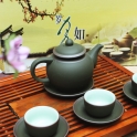 ấm trà tử sa gốm sứ Hải Long Bát Tràng