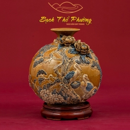 Bình hút lộc tùng hạc diên niên