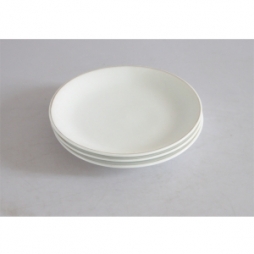 Bộ 03 đĩa sứ một lá phi 22cm (Trắng)