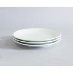 Bộ 03 đĩa sứ một lá phi 20cm (Trắng)