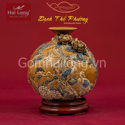 Bình hút lộc tùng hạc diên niên