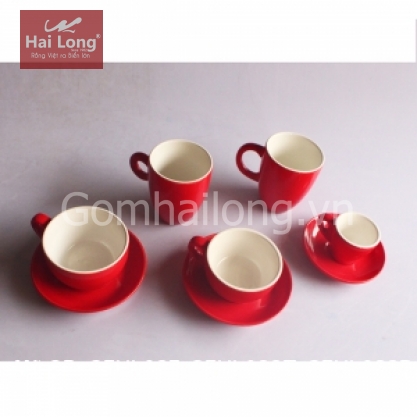 Bộ 05 tách uống cà phê Capuccino - Espresso - Latte cao cấp