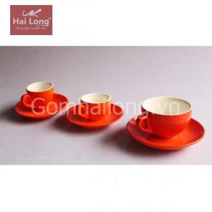 Bộ tách cà phê Espresso dáng Ý & TBN + tách Capuccino Ý 220ml