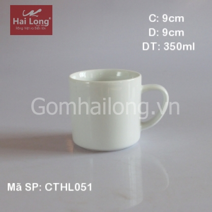 Ly sứ cao cấp Bát Tràng dáng tròn (Trắng)