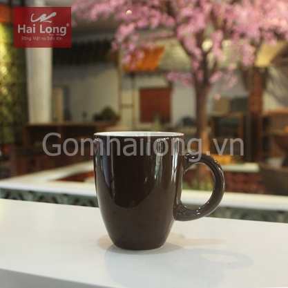 cốc cà phê quai c men nâu