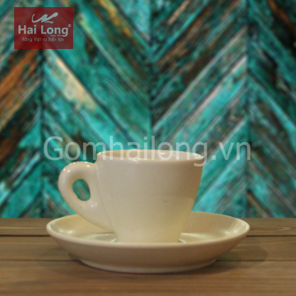 Tách Espresso dáng Ý men mát kem