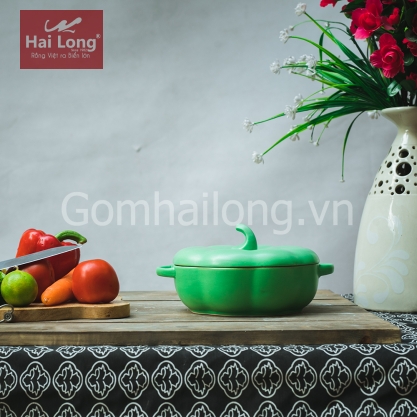Nồi đất Bí ngô 650ml (Xanh)