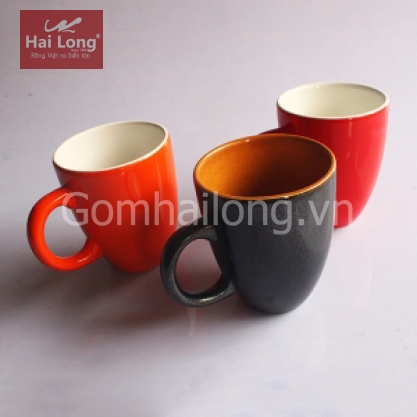 cốc latte dáng ý quai C gốm Hải Long Bát Tràng