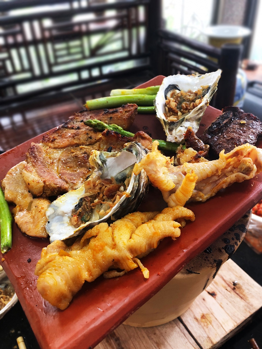 bếp nướng ngói