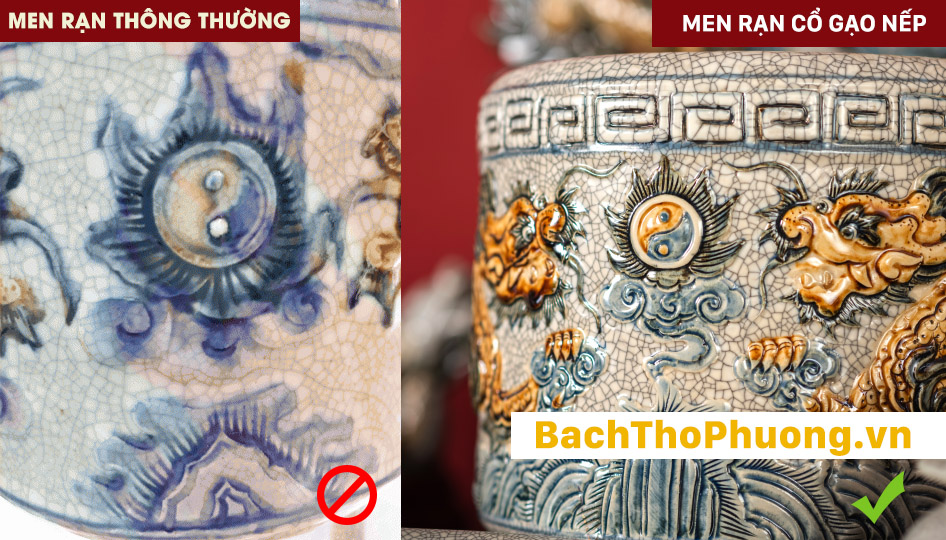 cách nhận biết đồ thờ men rạn cao cấp