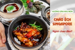 Cháo ếch singapore nấu bằng nồi đất có tay cầm NodaCook