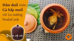Gá hấp muối với lu đất nung NodaCook Bát Tràng