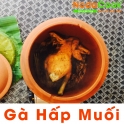 Gà hấp muối với Nồi Lu đất