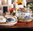 ấm chén pha trà gốm sứ Hải Long Bát Tràng