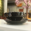 Tách cà phê capuchino men đen