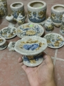 chân nến men rạn