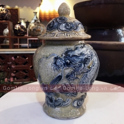 Choe tho cung bang su men ran bong hoang luu ly Chóe thờ cúng bằng sứ men rạn bóng hoàng lưu ly