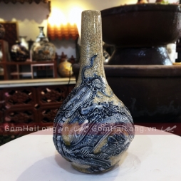 Nam ruou men ran bong hoang luu ly gom su Hai Long Bat Trang Nậm rươu men rạn bóng hoàng lưu ly gốm sứ Hải Long Bát Tràng