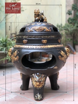 kích thước lư hoá vàng cỡ lớn