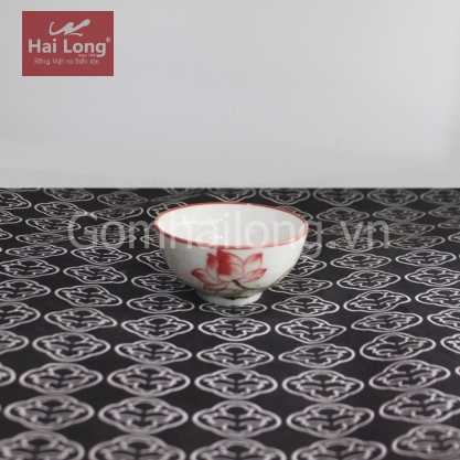 Bát mắm bé Sen chỉ hồng vẽ tay (Kem)